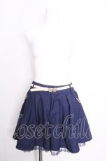 画像1: axes femme / 薔薇モチーフベルト付きキュロットパンツ  紺 S-26-09-27-053-AX-PA-AS-ZS (1)