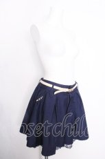 画像3: axes femme / 薔薇モチーフベルト付きキュロットパンツ  紺 S-26-09-27-053-AX-PA-AS-ZS (3)