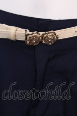 画像4: axes femme / 薔薇モチーフベルト付きキュロットパンツ  紺 S-26-09-27-053-AX-PA-AS-ZS (4)