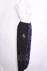画像3: NieR Clothing / バラ柄切替パンツ  黒ｘ紫 S-26-09-27-060-PU-PA-HR-ZS (3)