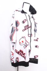 画像2: NieR Clothing / 転写ジップパーカー  白 S-26-09-27-012-PU-BL-HR-ZS (2)
