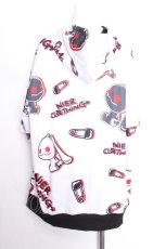 画像3: NieR Clothing / 転写ジップパーカー  白 S-26-09-27-012-PU-BL-HR-ZS (3)