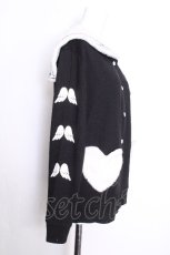 画像2: LISTEN FLAVOR / エンジェルハートベアもこもこセーラーブルゾン  黒 S-26-09-27-016-PU-CO-HR-ZS (2)