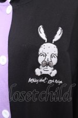 画像4: NieR Clothing / TWO-TONE カーディガン【うさぎ】  黒ｘ紫 S-26-09-27-018-PU-TO-HR-ZS (4)