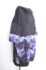 画像2: NieR Clothing / 転写ジップパーカー  黒ｘ紫 S-26-09-27-019-PU-BL-HR-ZS (2)