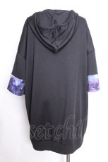 画像3: NieR Clothing / 転写ジップパーカー  黒ｘ紫 S-26-09-27-019-PU-BL-HR-ZS (3)
