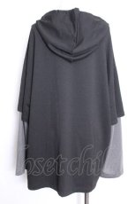 画像3: NieR Clothing / うさぎ刺 フード付カーディガン  黒 S-26-09-27-021-PU-TO-HR-ZS (3)
