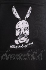 画像4: NieR Clothing / うさぎ刺 フード付カーディガン  黒 S-26-09-27-021-PU-TO-HR-ZS (4)