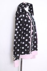 画像2: milklim / 刺繍ドットパーカー  黒 S-26-09-27-022-LO-CO-HR-ZS (2)