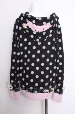 画像3: milklim / 刺繍ドットパーカー  黒 S-26-09-27-022-LO-CO-HR-ZS (3)