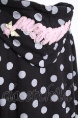 画像4: milklim / 刺繍ドットパーカー  黒 S-26-09-27-022-LO-CO-HR-ZS (4)
