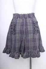 画像2: MILK / Check Checkキュロット  グレーｘパープル S-26-09-29-058-ML-PA-HR-ZS (2)