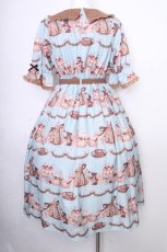 画像2: axes femme kawaii / お菓子の家柄ワンピース  ミント S-26-09-29-027-AX-BL-HR-ZS (2)