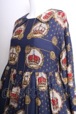 画像3: Jane Marple / Kingdom scarfのワンピース  紺 S-26-09-29-034-JM-OP-AS-ZS (3)