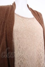 画像4: axes femme / カーデｘレースインナープルオーバー  ブラウン S-26-10-01-024-AX-TO-HR-ZS (4)