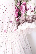 画像4: axes femme / 薔薇ｘドットプリントワンピース  キナリ S-26-10-01-034-AX-OP-HR-ZS (4)