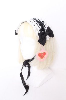 Preview of はしごレースのスピンドールヘッドドレス(バーバリー)  黒ｘ白