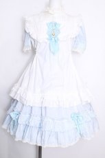 画像1: BABY,THE STARS SHINE BRIGHT / 絵本の中のTrump ALICEワンピース  サックスｘ白 S-26-10-01-040-BA-OP-AS-ZS (1)
