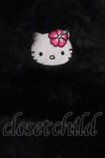 画像3: Candy Stripper / 【HELLO KITTY】 HIBISCUS FUR HAT  黒 S-26-10-01-006-PU-AC-HR-ZS (3)