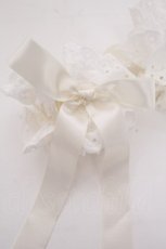 画像3: LOLITA / リボンコットンレースシュシュ  オフ S-26-10-01-010-LO-CO-HR-ZS (3)