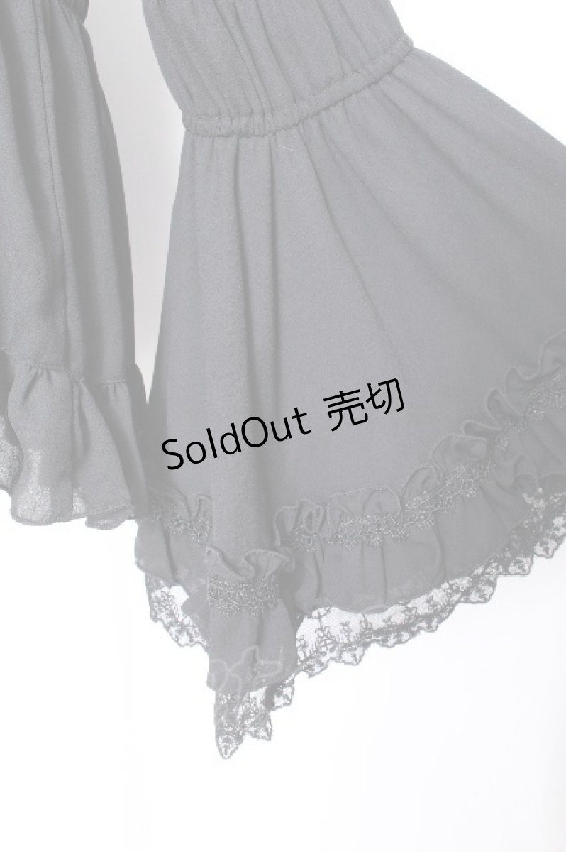 画像3: ATELIER PIERROT / 【プラスサイズ】Shirring princess sleeve blouse  黒 S-26-10-01-021-EL-BL-AS-ZS (3)