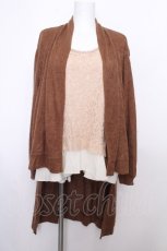 画像1: axes femme / カーデｘレースインナープルオーバー  ブラウン S-26-10-01-024-AX-TO-HR-ZS (1)