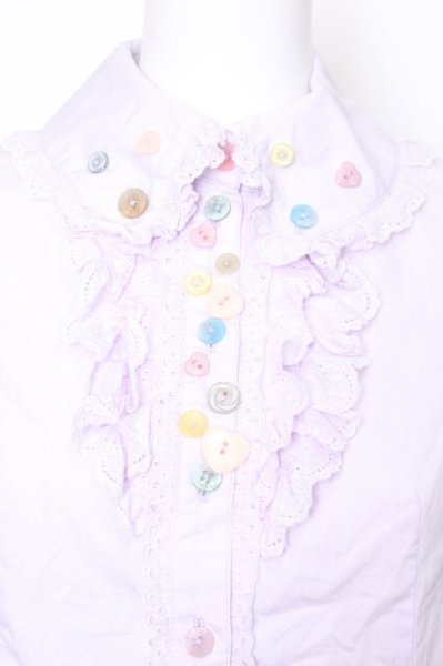 Angelic Pretty / カラフルボタントッピングブラウス ラベンダー S-26