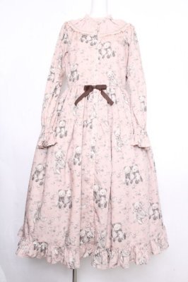 Preview of Vintage bearフロントボタンワンピース L ピンク