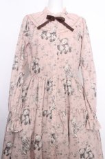 画像2: Melody BasKet / Vintage bearフロントボタンワンピース L ピンク S-26-10-04-039-LO-OP-HR-ZS (2)