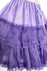 画像4: metamorphose / オーガンジーフリルパニエ・ストライプ  紫 S-26-10-04-049-ME-SK-AS-ZS (4)