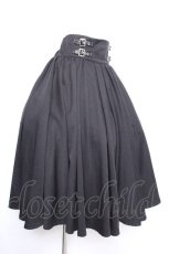 画像2: LISTEN FLAVOR / ベルトデザインロングスカート  黒 S-26-10-04-051-PU-SK-HR-ZS (2)