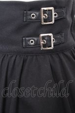 画像5: LISTEN FLAVOR / ベルトデザインロングスカート  黒 S-26-10-04-051-PU-SK-HR-ZS (5)