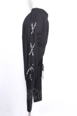 画像2: NieR Clothing / レースアップサルエルパンツ  黒 S-26-10-04-058-PU-PA-HR-ZS (2)