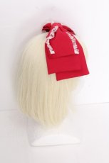 画像3: Jamieエーエヌケー / クロス刺繍リボンバレッタ  赤 S-26-10-04-009-LO-AC-HR-ZS (3)