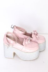 画像3: Ank Rouge / エナメルリボン厚底ローファー L ピンク S-26-10-04-016-CA-SH-HR-ZS (3)
