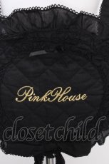 画像4: PINK HOUSE / ロゴ刺繍フリルポシェット  黒 S-26-10-04-020-LO-BG-HR-ZS (4)