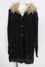 画像1: axes femme / ポケット付ロングニットカーディガン  黒 S-26-10-06-042-AX-TO-HR-ZS (1)