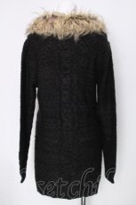 画像2: axes femme / ポケット付ロングニットカーディガン  黒 S-26-10-06-042-AX-TO-HR-ZS (2)