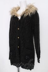 画像3: axes femme / ポケット付ロングニットカーディガン  黒 S-26-10-06-042-AX-TO-HR-ZS (3)