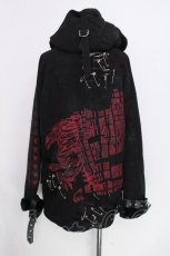 画像2: h.ANARCHY / ファー付きダメージデザインコート  黒 S-26-10-06-044-HN-CO-HR-ZS (2)