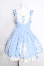 画像1: Angelic Pretty / アンジェリカプリントジャンパースカート  サックス S-26-10-06-050-AP-OP-HR-ZS (1)