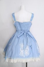 画像2: Angelic Pretty / アンジェリカプリントジャンパースカート  サックス S-26-10-06-050-AP-OP-HR-ZS (2)