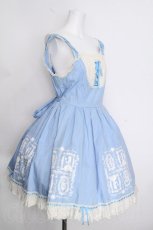 画像3: Angelic Pretty / アンジェリカプリントジャンパースカート  サックス S-26-10-06-050-AP-OP-HR-ZS (3)