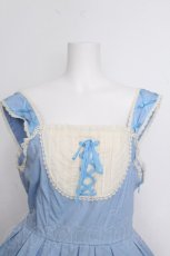 画像4: Angelic Pretty / アンジェリカプリントジャンパースカート  サックス S-26-10-06-050-AP-OP-HR-ZS (4)