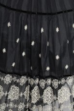 画像4: Jane Marple Dans Le Salon / 刺繍チュールスカート  黒 S-26-10-06-056-JM-SK-AS-ZS (4)