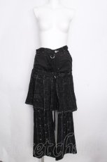 画像1: h.ANARCHY / 巻きスカート付きレースアップパンツ  黒 S-26-10-06-059-HN-PA-HR-ZS (1)