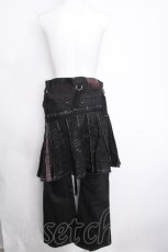 画像2: h.ANARCHY / 巻きスカート付きレースアップパンツ  黒 S-26-10-06-059-HN-PA-HR-ZS (2)