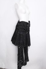 画像3: h.ANARCHY / 巻きスカート付きレースアップパンツ  黒 S-26-10-06-059-HN-PA-HR-ZS (3)