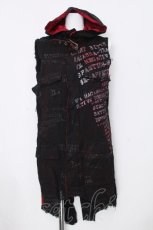 画像1: h.ANARCHY / フード付きガーゼノースリーブトップス  黒ｘ赤 S-26-10-06-019-HN-TS-HR-ZS (1)