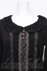 画像3: axes femme / バラ衿クラシックプルオーバー  黒 S-26-10-06-031-AX-TS-HR-ZS (3)